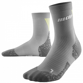 CEP Ultralight Mid Cut Compression Socks Damen | Grey Lime