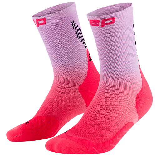 CEP Core Run 5.0 Mid Cut Compression Socks Damen | Pink Lilac Fade