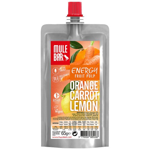 Orange-Karotte-Zitrone Energy Fruit Pulp Smoothie Fruchtbeutel Mule Bar