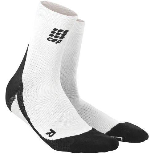 CEP Run 2.0 Short Cut Compression Socks Damen | White Black