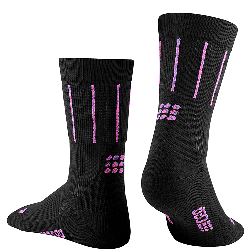 CEP The Run 4.0 Mid Cut Pinstripe Compression Socks Damen | Black
