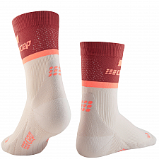 CEP The Run 4.0 Mid Cut Compression Socks Damen | Red Off White