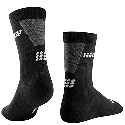 CEP Ultralight Mid Cut Compression Socks Herren | Black Grey